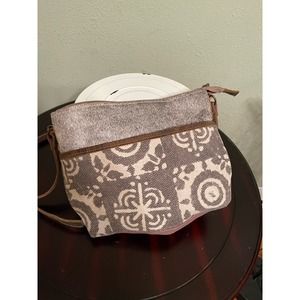 Myra Crossbody bag / purse w/ hairon (animal hide) Medium size,  LIKE NEW!!